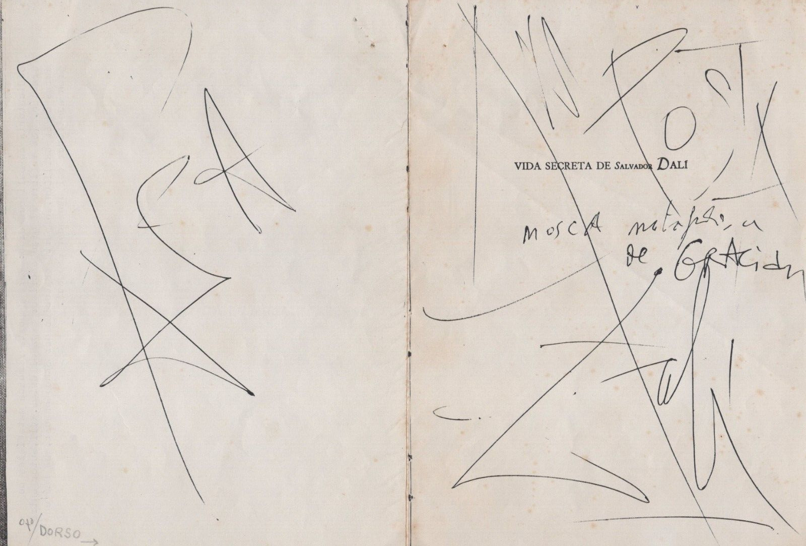 SPAIN ARTIST SALVADOR DALI SIGNED UNCOVER BOOK Signed Autographed 1942 ORIGINAL SPAIN ARTIST SALVADOR DALI SIGNED UNCOVER BOOK Signed Autographed 1942 ORIGINAL