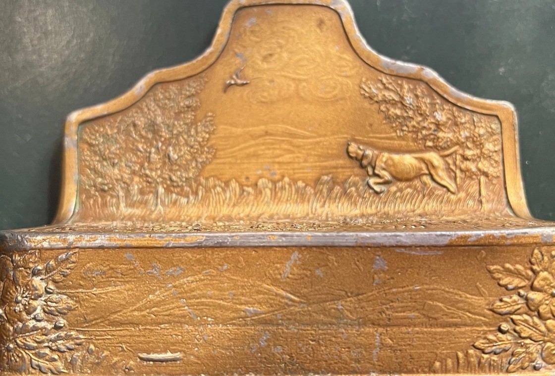 Antique KRONHEIM OLDENBUSCH : Arts and Crafts Copper Clad BOOK END
