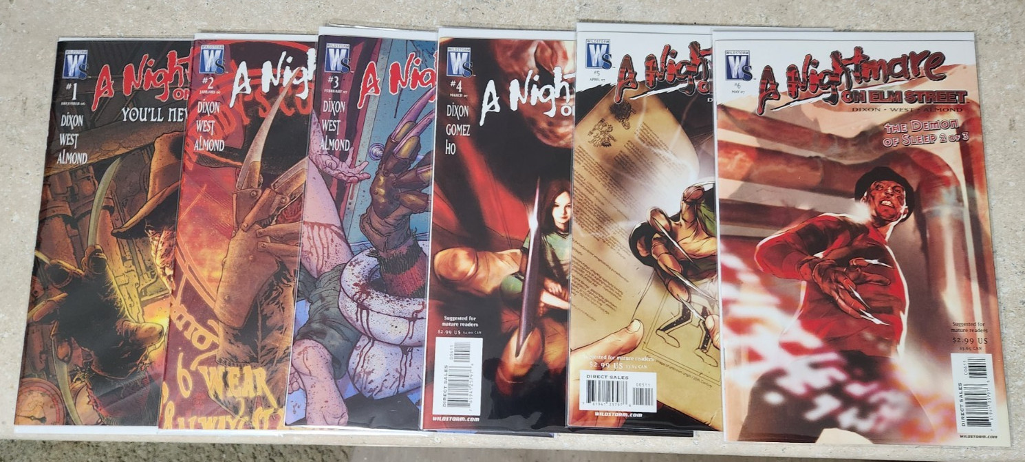 A Nightmare on Elm Street 1 2 3 4 5 6 Set NM 9.4 Wildstorm Comics 2007