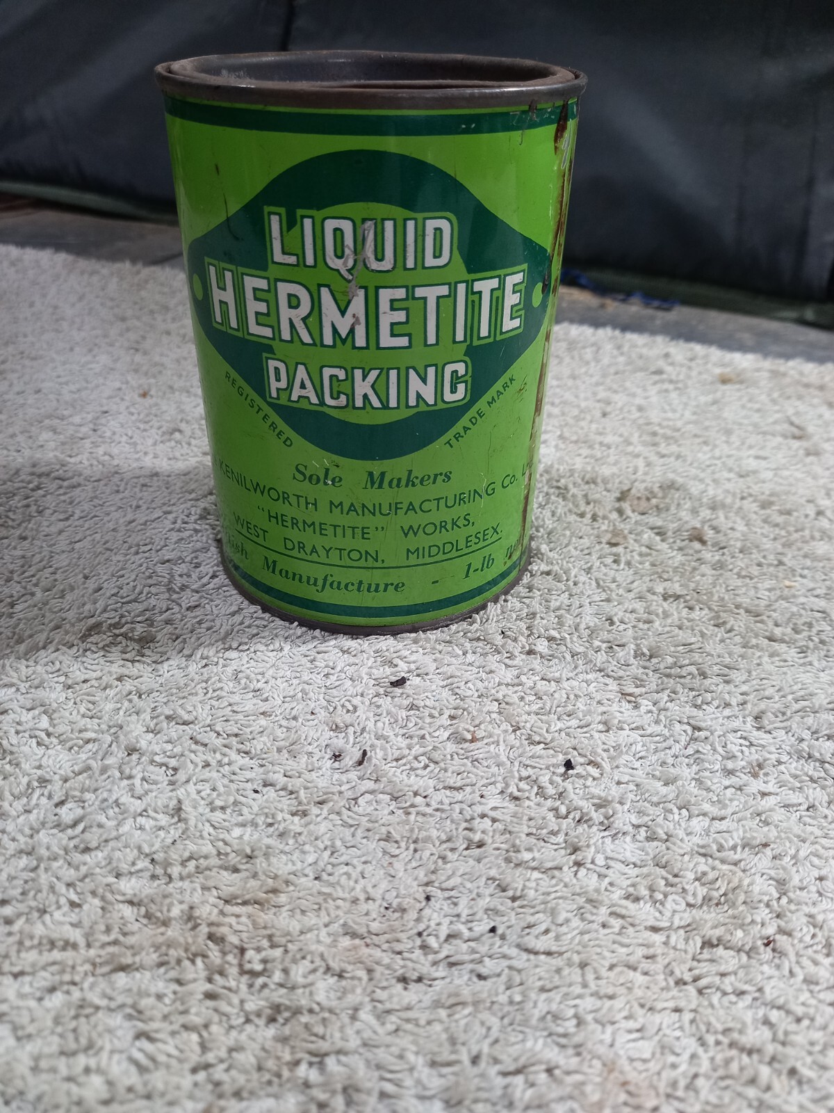 Vintage Liquid Hermetite Liquid Tin Vintage Liquid Hermetite Liquid Tin