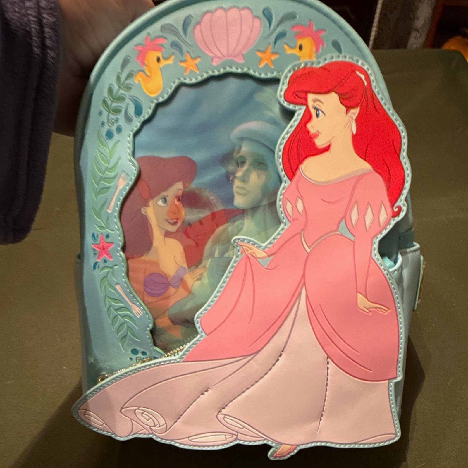 Disney Loungefly - The Little Mermaid Ariel Lenticular Mini Backpack Disney Loungefly - The Little Mermaid Ariel Lenticular Mini Backpack