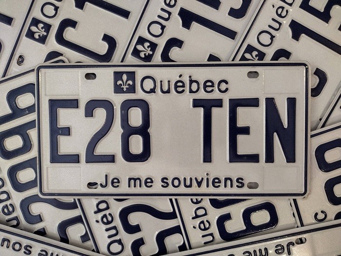 Authentic 2022 Embossed Quebec CANADA license plate French slogan Je Me Souviens Authentic 2022 Embossed Quebec CANADA license plate French slogan Je Me Souviens