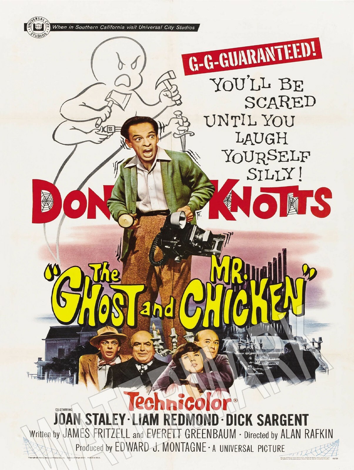 1966 Ghost Mr Chicken Don Knotts High Quality Fridge Magnet Metal 3x4 9255 1966 Ghost Mr Chicken Don Knotts High Quality Fridge Magnet Metal 3x4 9255