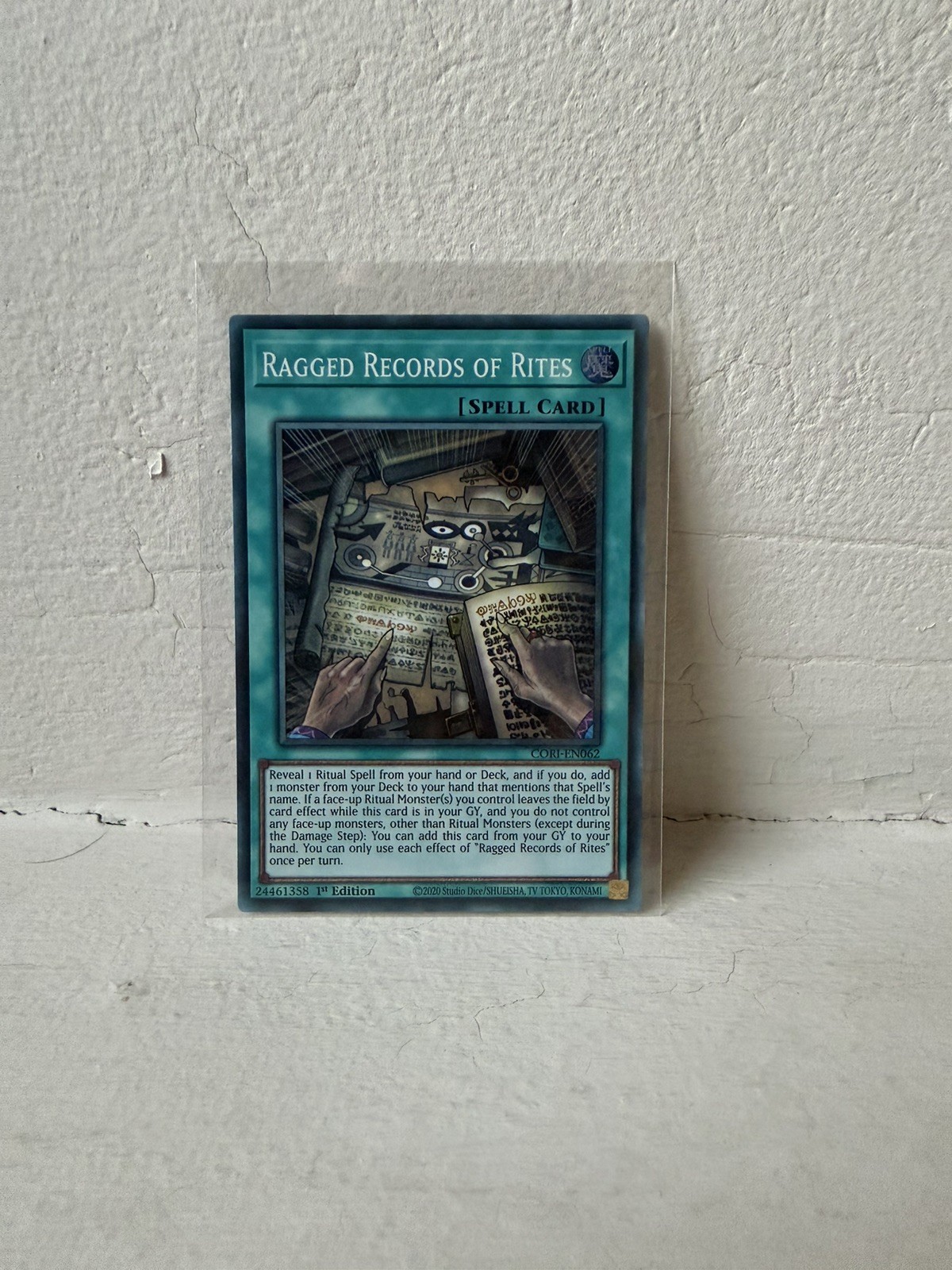 YUGIOH RAGGED RECORDS OF RITES SUPER RARE 1ST NM CORI-EN062 YUGIOH RAGGED RECORDS OF RITES SUPER RARE 1ST NM CORI-EN062