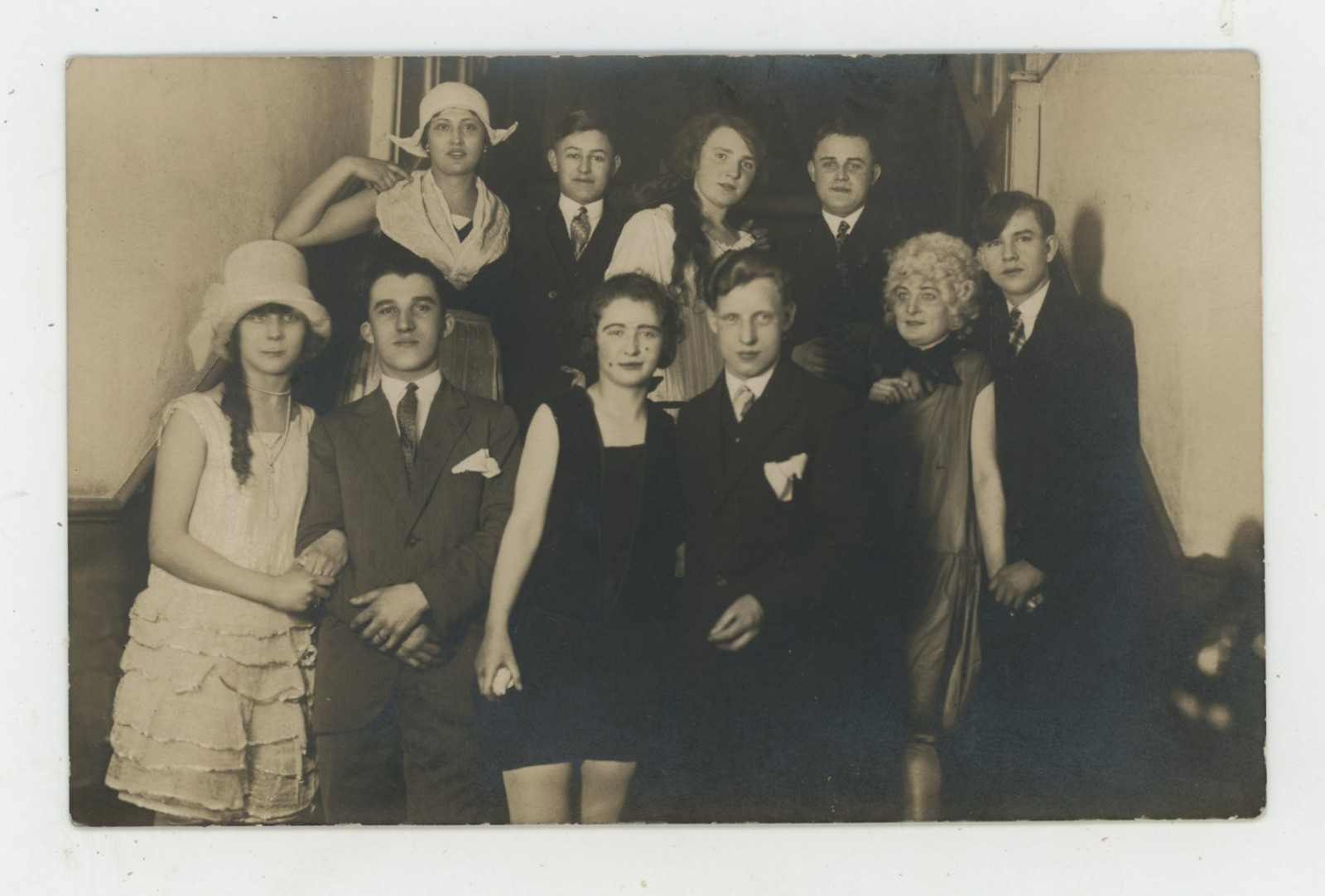 Vintage Postcard People RPPC Group Photo Men Women Unposted Vintage Postcard People RPPC Group Photo Men Women Unposted
