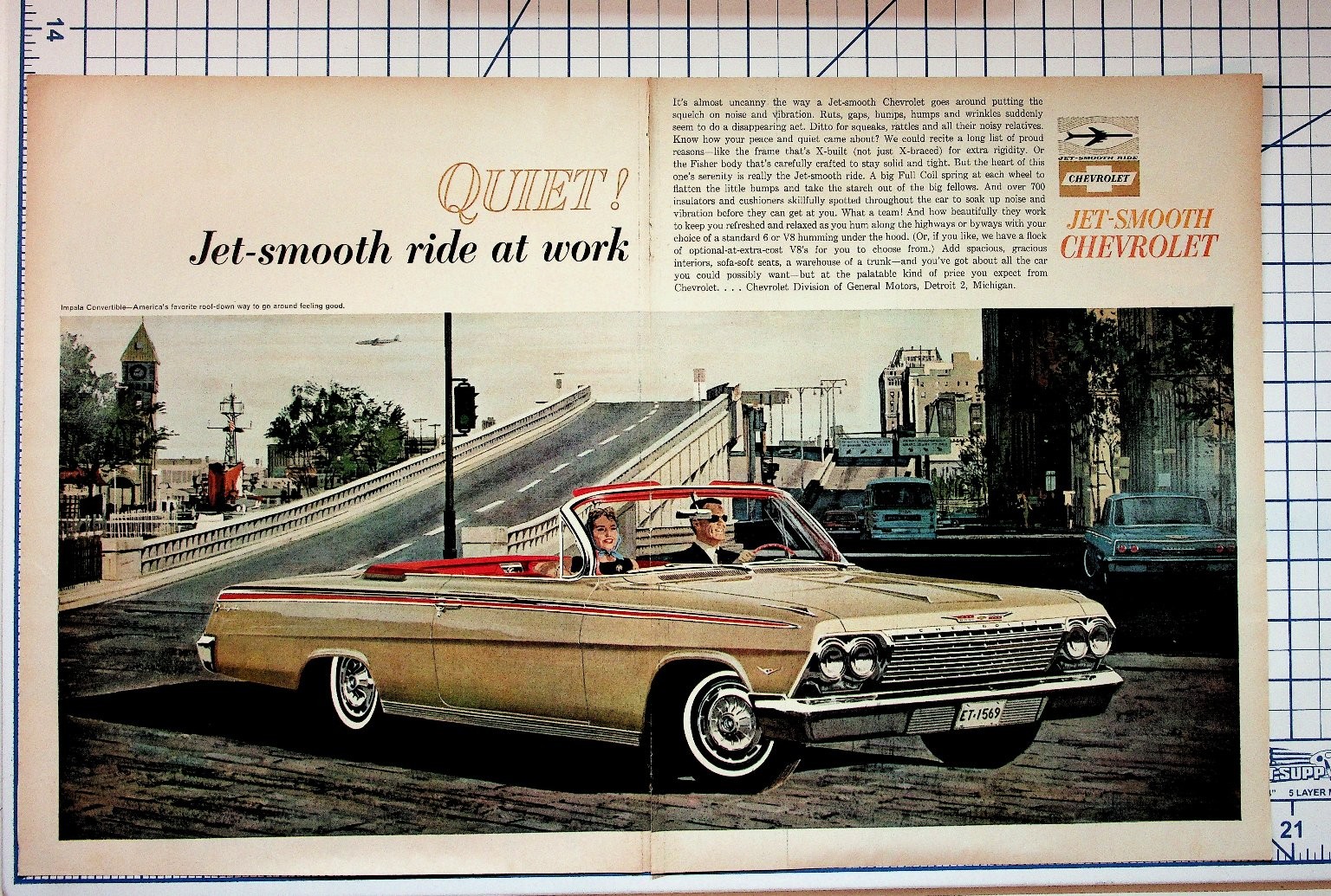 1962 Chevrolet Impala Convertible Magazine Ad Jet-Smooth Ride GM Ephemera