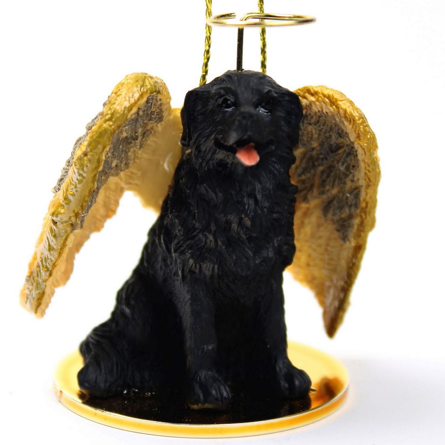 Newfoundland Ornament Angel Figurine Hand Painted Newfoundland Ornament Angel Figurine Hand Painted