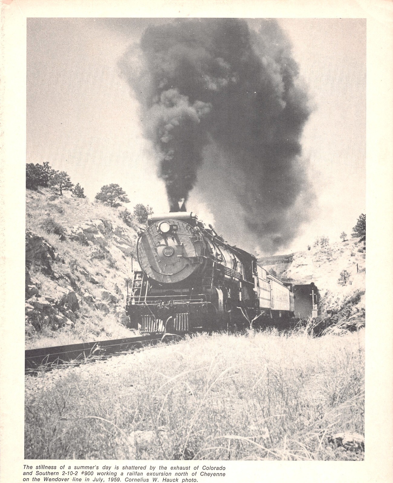 Shattered Stillness Colorado & Southern 2-10-2 #900 Locomotive Vtg Mag Print Ad Shattered Stillness Colorado & Southern 2-10-2 #900 Locomotive Vtg Mag Print Ad