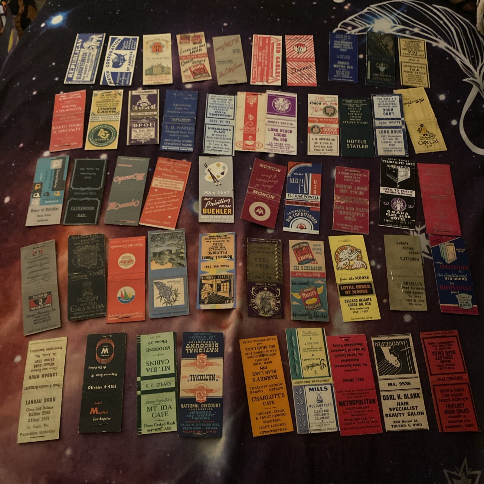 Lot of 50 Matchcovers 20 Strike Bobtail US Locations Misc Matchbook Covers