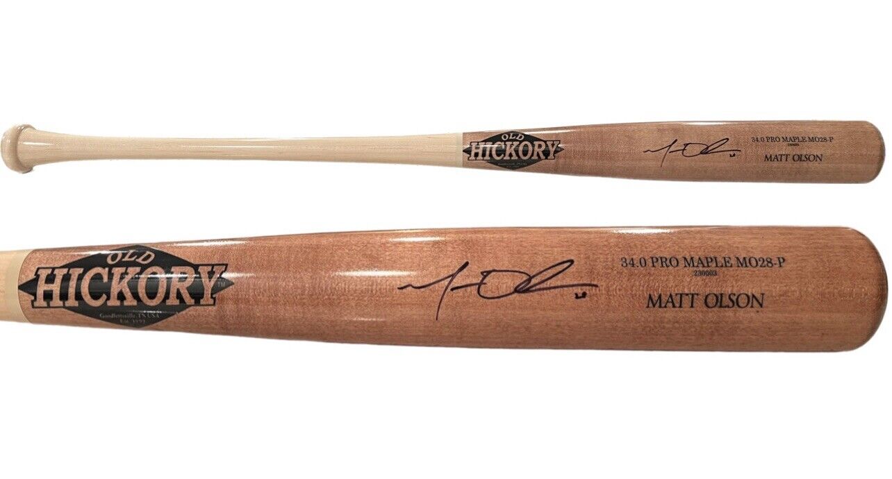 Matt Olson Atlanta Braves Autographed Old Hickory Game Model Bat