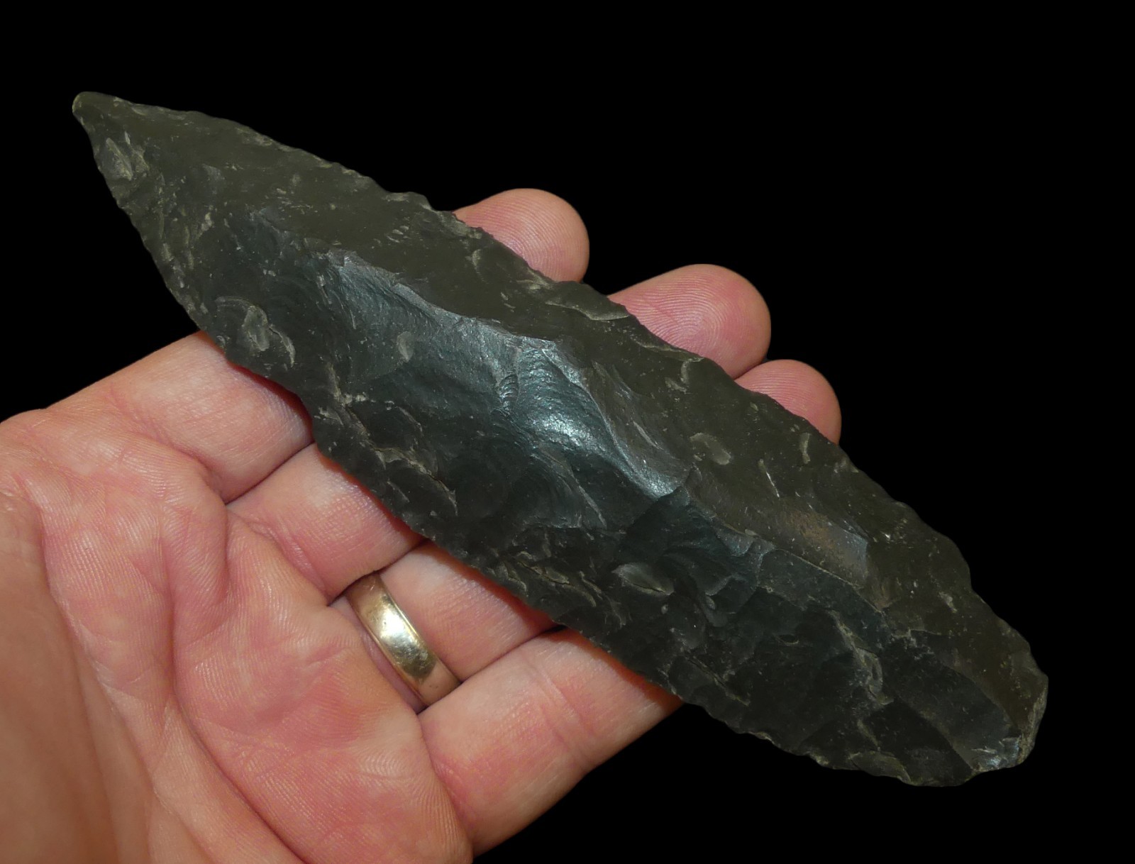ARCHAIC BLADE KLAMATH CO OREGON OBSIDIAN INDIAN ARROWHEAD ARTIFACT STERMER COA ARCHAIC BLADE KLAMATH CO OREGON OBSIDIAN INDIAN ARROWHEAD ARTIFACT STERMER COA