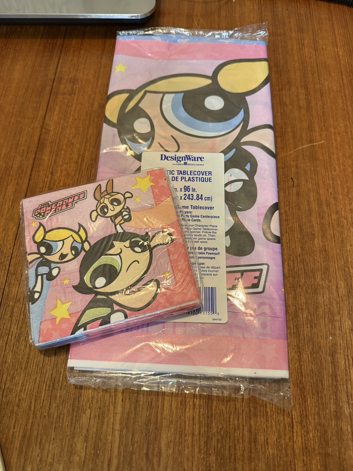 Vintage 1999 Powerpuff Girls Napkins 16ct & Tablecloth Set DesignWare Y2K Vintage 1999 Powerpuff Girls Napkins 16ct & Tablecloth Set DesignWare Y2K