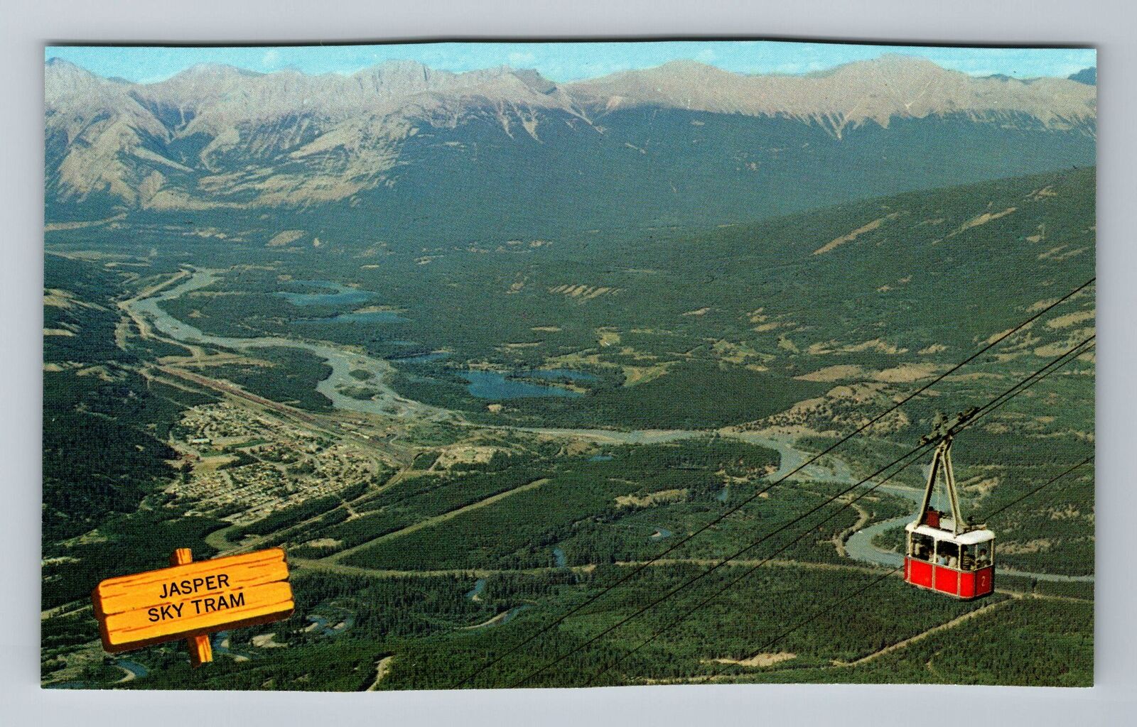 Jasper-Alberta, Jasper Sky Tram, Vintage Postcard