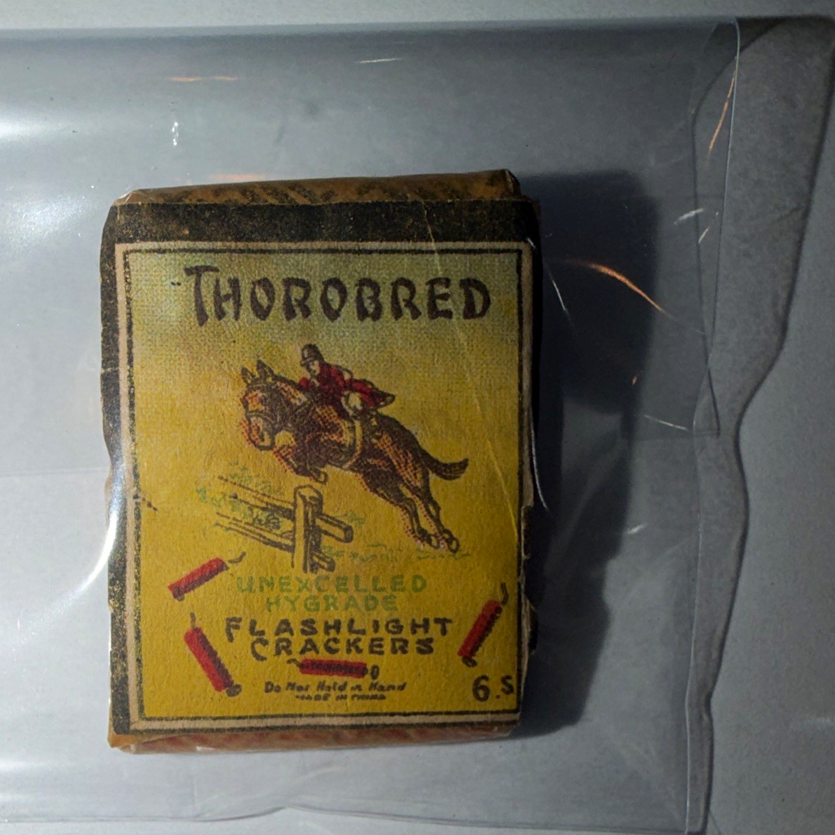 Thorobred Vintage Flashlight Crackers Matchbook Cover Advertising Thorobred Vintage Flashlight Crackers Matchbook Cover Advertising