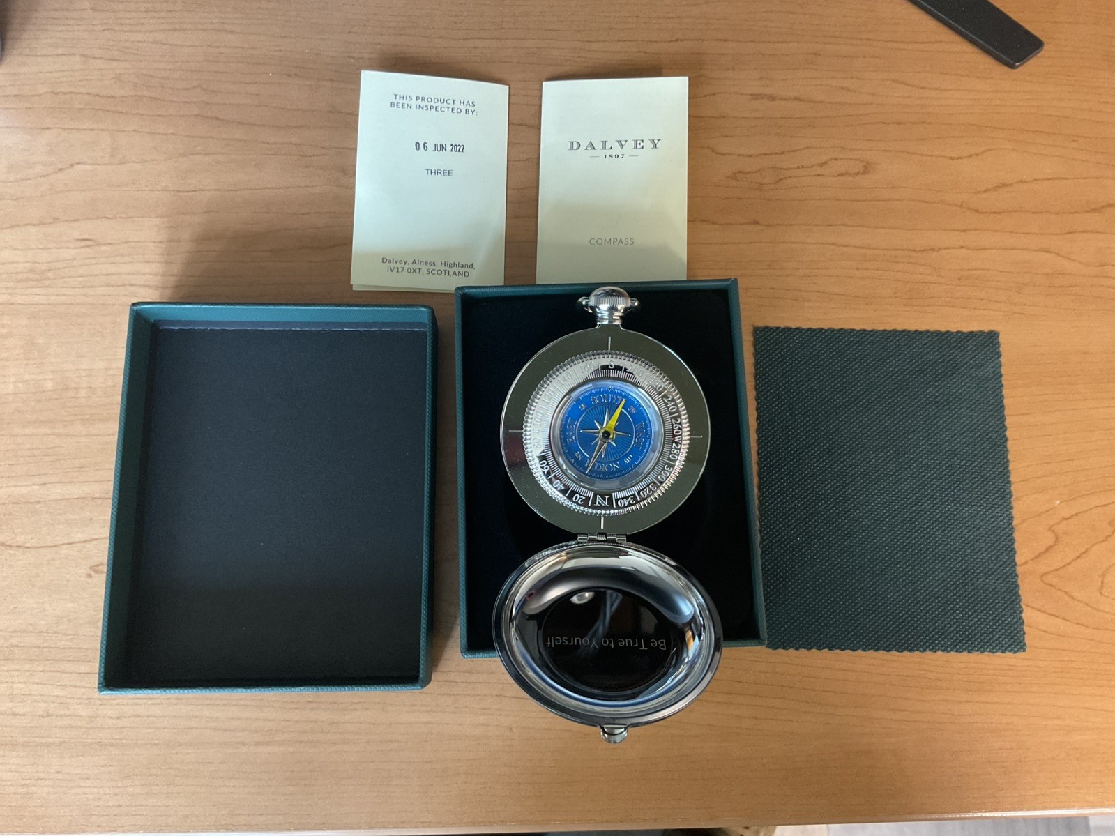 Dalvey Voyager Classic 1897 Compass In Blue Dalvey Voyager Classic 1897 Compass In Blue