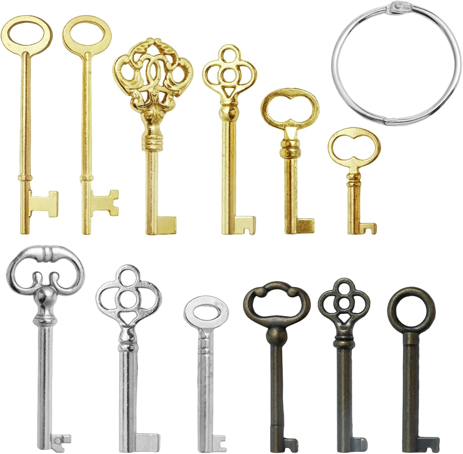 Universal 12PC Skeleton Key Set for Antique Furniture