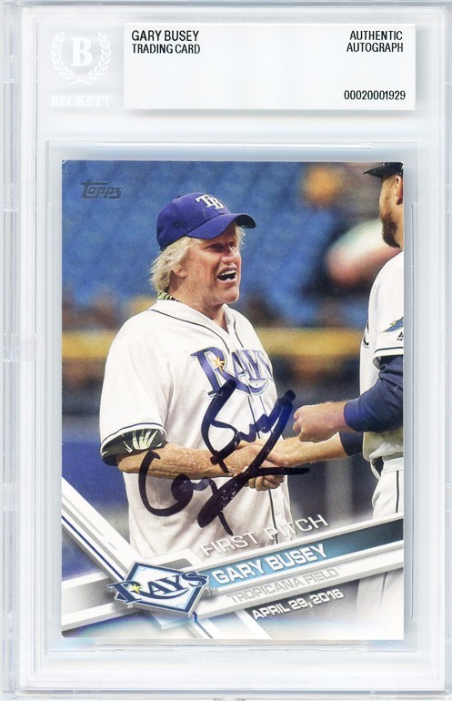 2017 -GARY BUSEY- TOPPS FIRST PITCH BECKETT Signed/Autograph/Auto Baseball Card 2017 -GARY BUSEY- TOPPS FIRST PITCH BECKETT Signed/Autograph/Auto Baseball Card