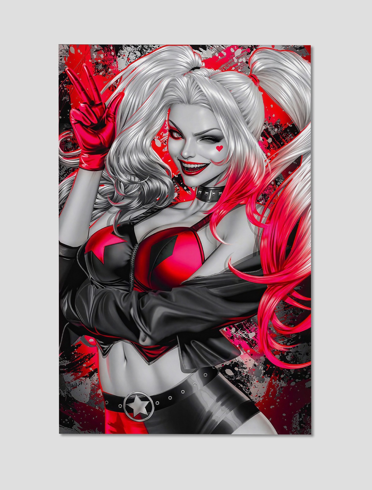 Harley Quinn Black + White + Redder #6 Giclee Print Poster 11x17 - DC Wall Art Harley Quinn Black + White + Redder #6 Giclee Print Poster 11x17 - DC Wall Art