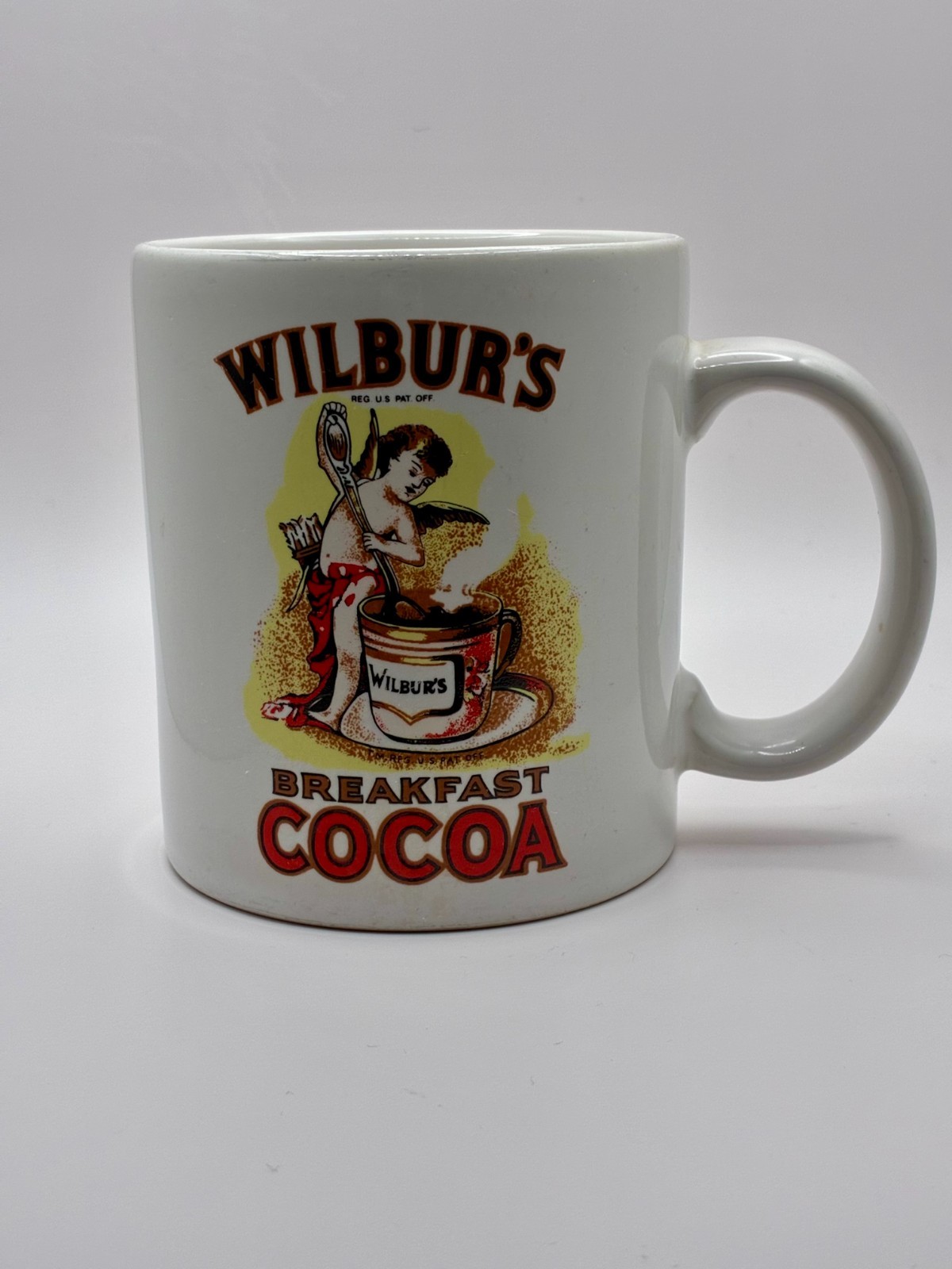 Vtg Wilbur's Breakfast Cocoa Mug Collectible Memorabilia Advertising Merch Vtg Wilbur's Breakfast Cocoa Mug Collectible Memorabilia Advertising Merch