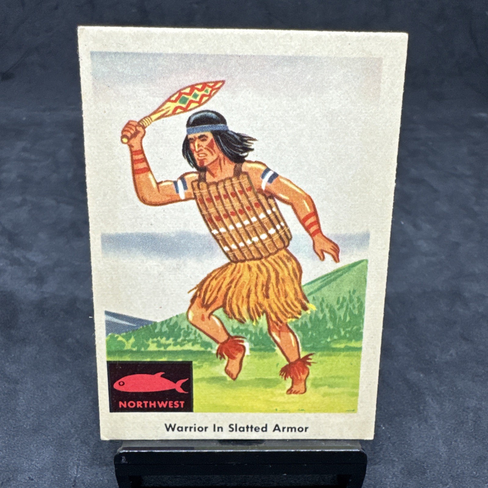1959 Fleer Indians Trading Card - Warrior In Slatted Armor (#47) Great Shape 1959 Fleer Indians Trading Card - Warrior In Slatted Armor (#47) Great Shape
