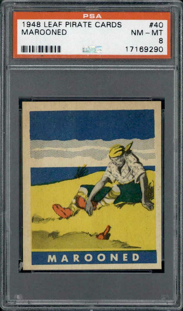 1948 Leaf Pirate Cards #40 Marooned PSA 8