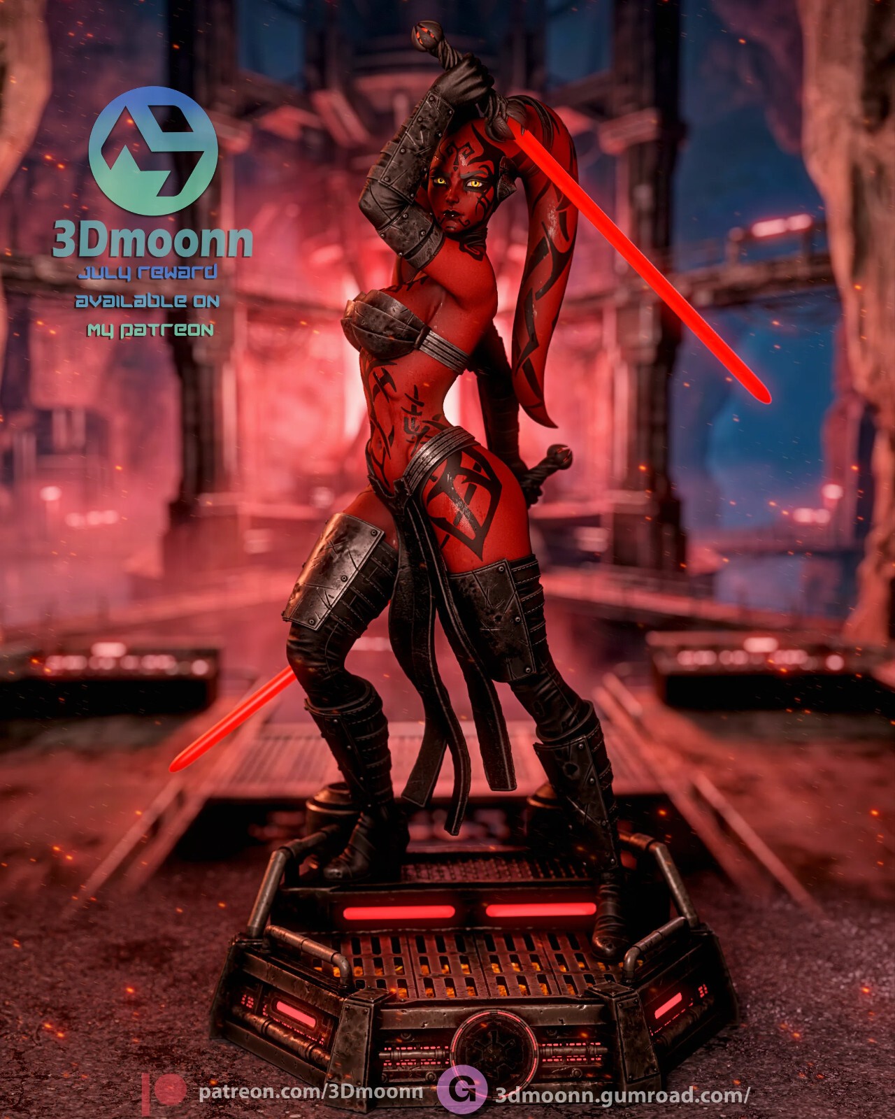1:8 Darth Talon Star Wars UNPAINTED High Quality Resin Garage Kit