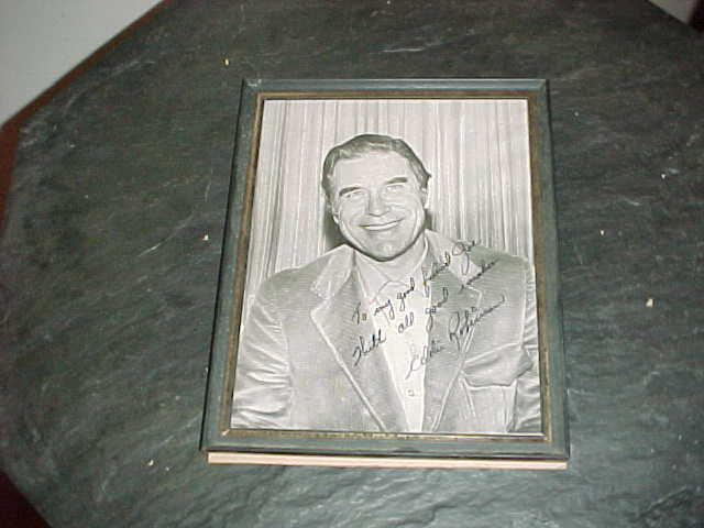 1970s Eddie Robinson Autographed Signed Photo Atlanta Braves Framed 