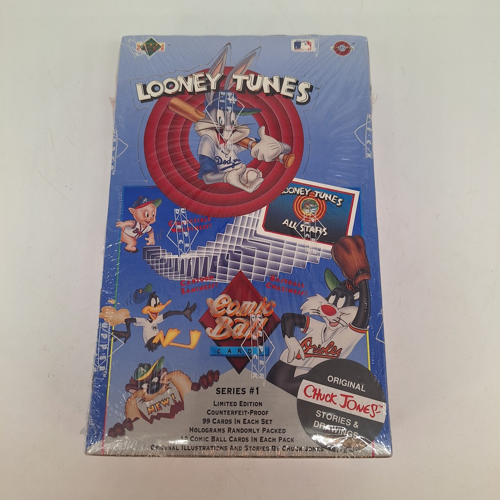 Looney Tunes Comic Ball Baseball Cards Sealed Box Series 1 1990s Upper Deck Looney Tunes Comic Ball Baseball Cards Sealed Box Series 1 1990s Upper Deck