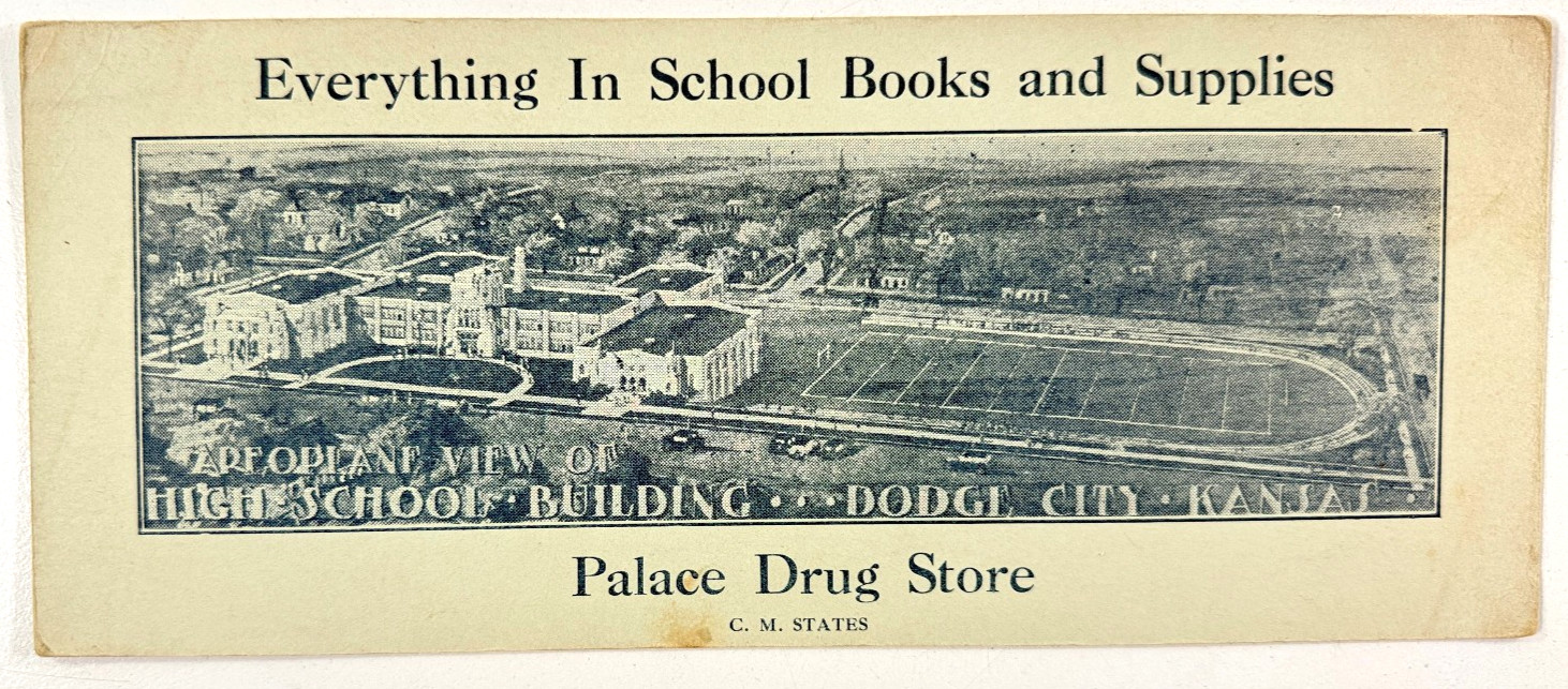 1910s 20s Palace Drug Store Dodge City KS Advertising Blotter C.M. States 1910s 20s Palace Drug Store Dodge City KS Advertising Blotter C.M. States