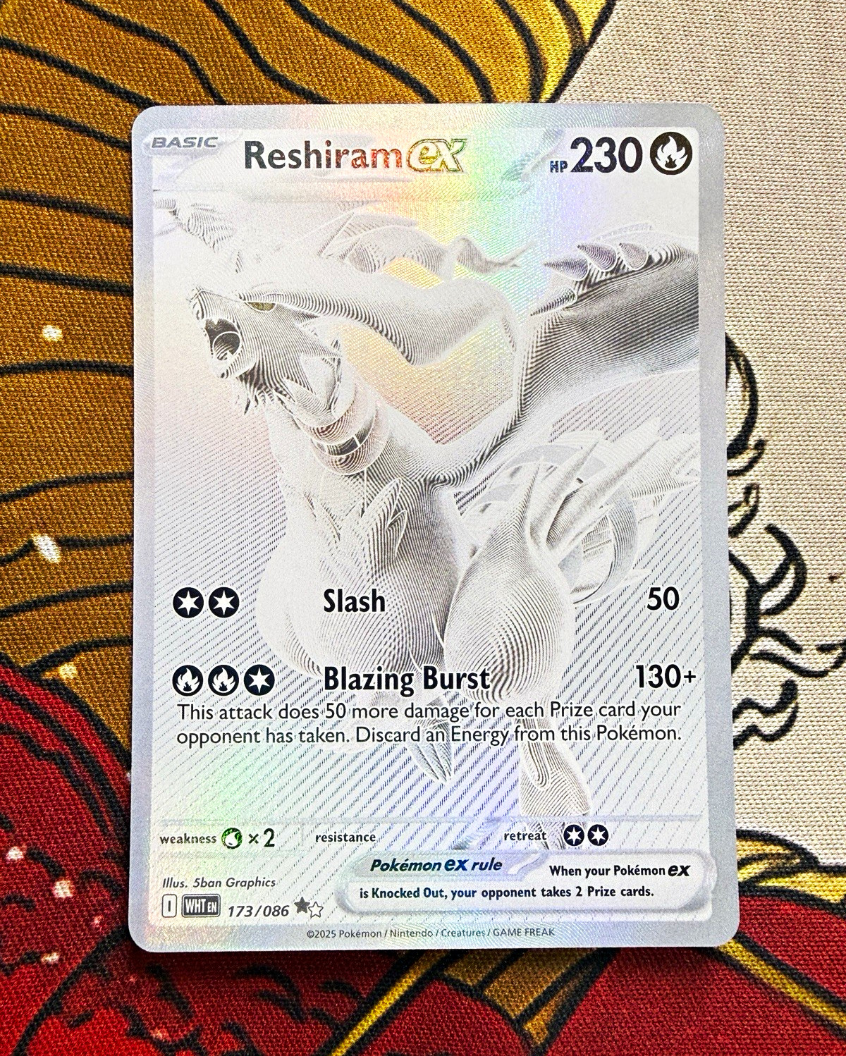 Pokémon TCG: Reshiram ex 173/086 Holo Secret Rare - White Flare Pokémon TCG: Reshiram ex 173/086 Holo Secret Rare - White Flare