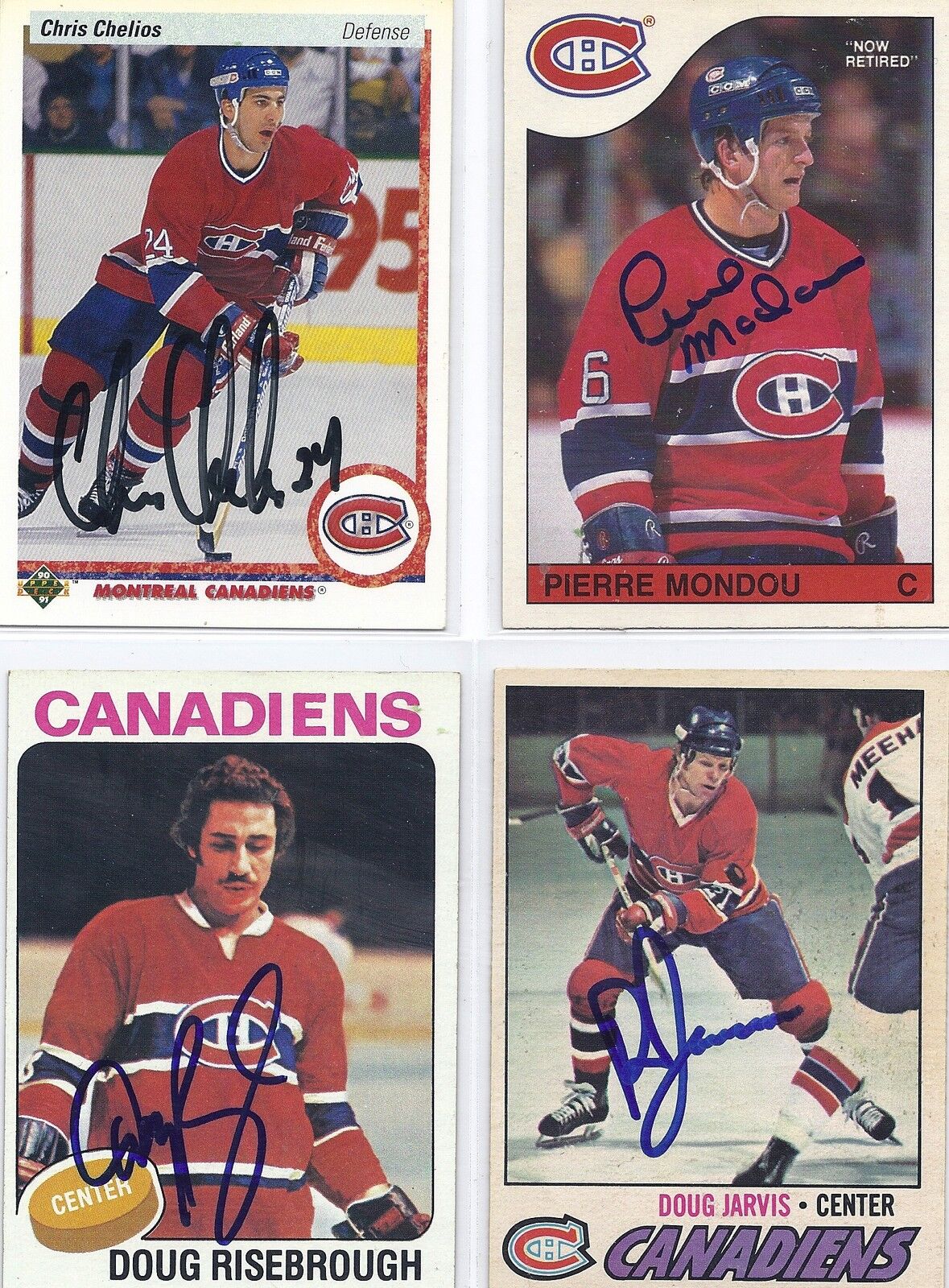 1985-86 OPC #211 Pierre Mondou Montreal Canadiens Signed Autographed Card