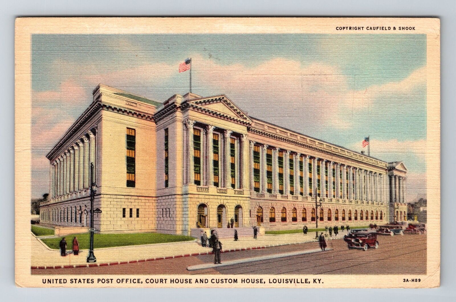 Louisville KY-Kentucky United States Post Office c1946 Vintage Souvenir Postcard
