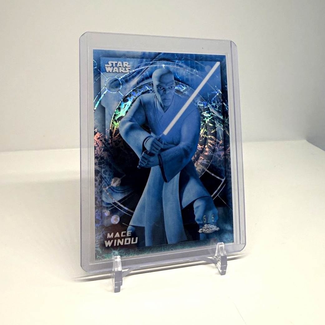 2026 Topps Chrome Star Wars Mace Windu #27 Hothfractor 5/5 Bookend 2026 Topps Chrome Star Wars Mace Windu #27 Hothfractor 5/5 Bookend