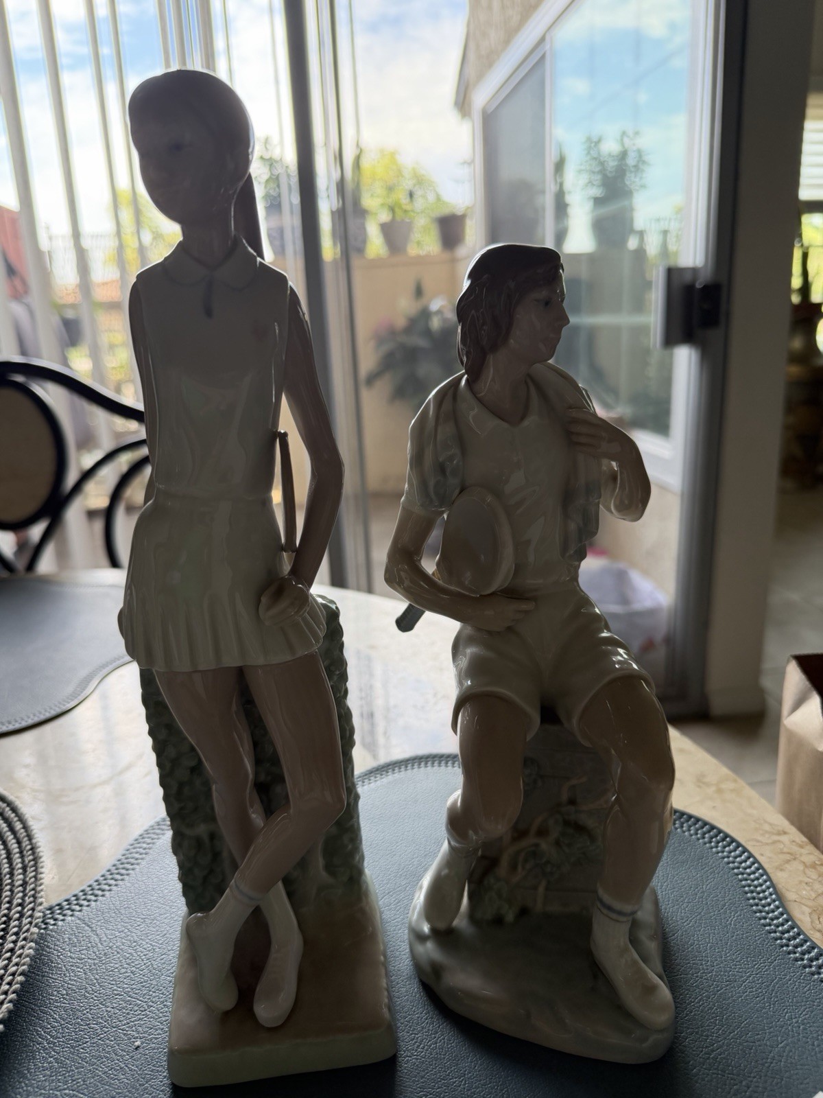 Tennis Player Set Lladro Porcelain Figurine Tennis Player Set Lladro Porcelain Figurine