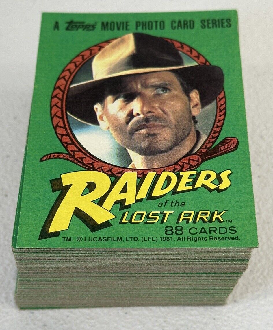1981 TOPPS INDIANA JONES: RAIDERS OF THE LOST ARK COMPLETE SET 88 BASE CARDS