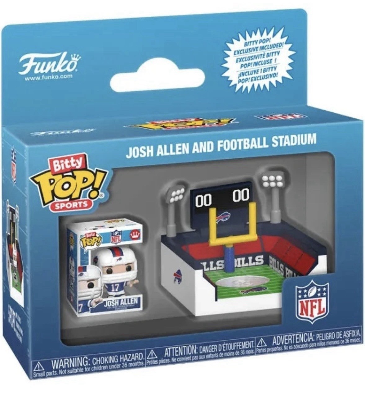 Funko Bitty Pop Sports - Josh Allen & Football Stadium Buffalo Bills