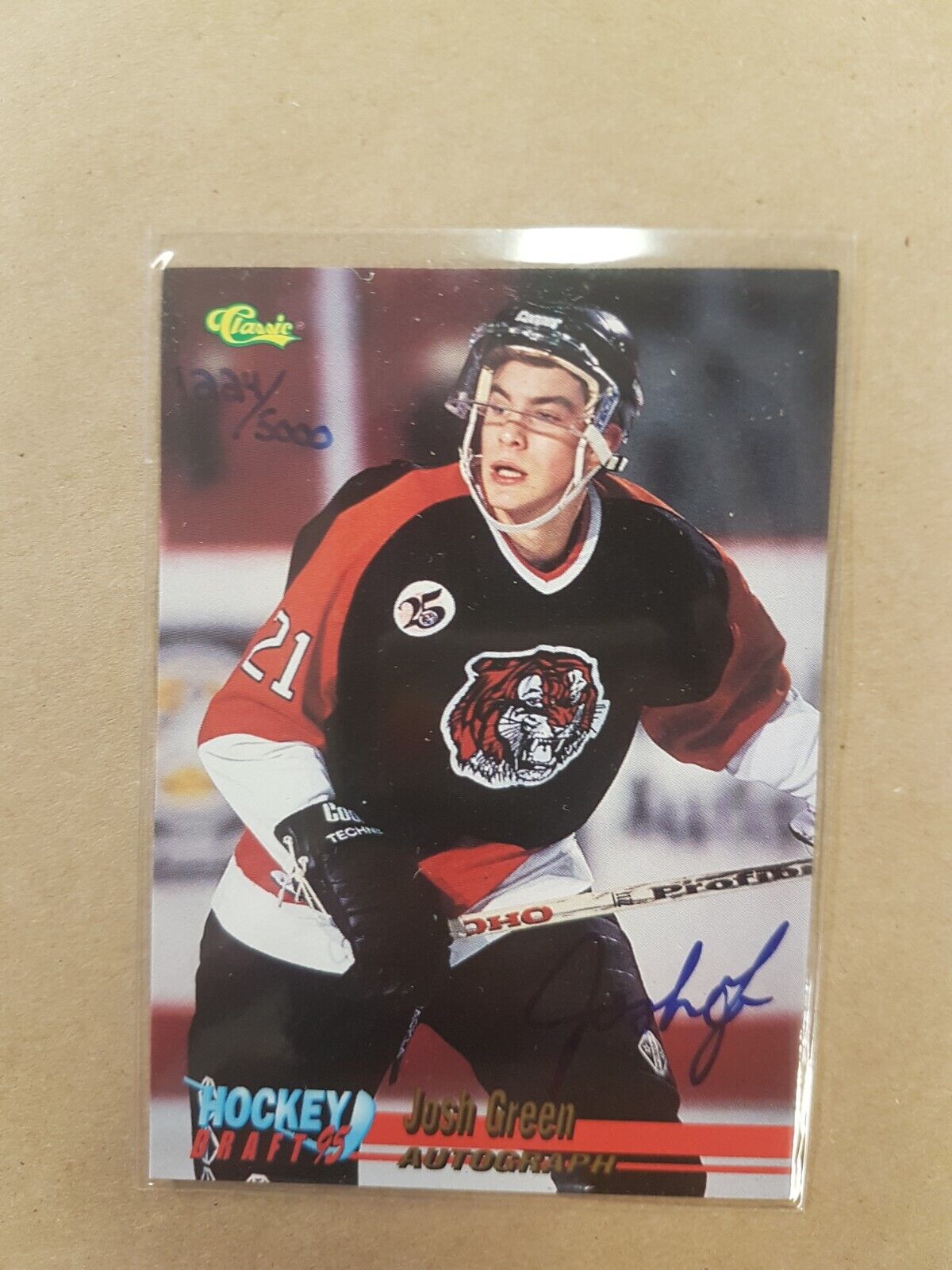 Josh Green Autograph Card Signed Hockey 1995