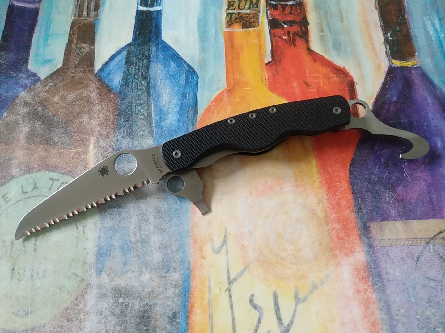 Spyderco ClipiTool Rescue, 8Cr13MoV Serrated Blade Multi-Tool, Black G-10 Handle Spyderco ClipiTool Rescue, 8Cr13MoV Serrated Blade Multi-Tool, Black G-10 Handle