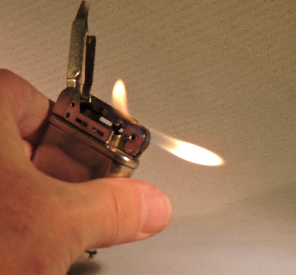 Vintage Early 1940s - 50s Beattie Jet Pipe Lighter Working Side Flame USA MADE