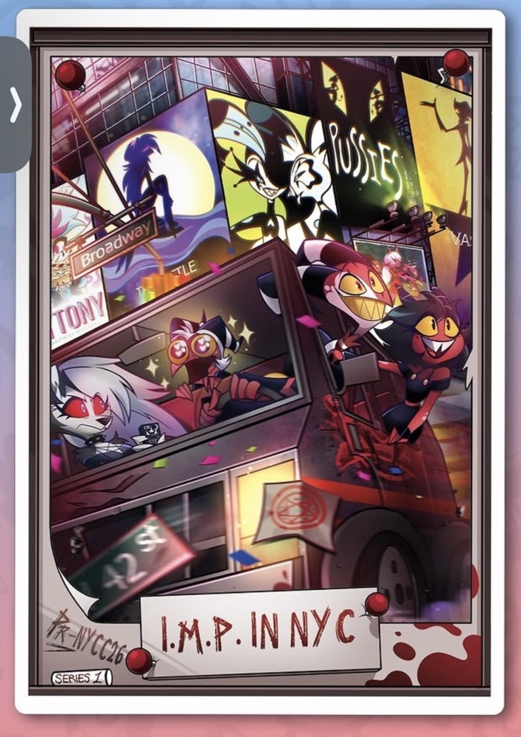 NYCC 2026 Shark Robot Helluva Boss I.M.P In NYC Promo Trading Card Presale NYCC 2026 Shark Robot Helluva Boss I.M.P In NYC Promo Trading Card Presale