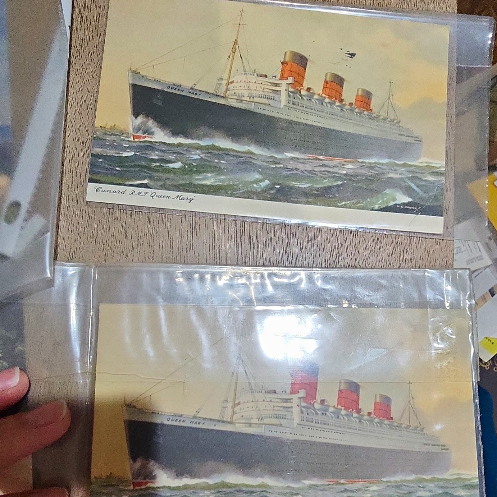 Vintage 1956 RMS Queen Mary Cunard Line Lot - Abstract of Log, Programme & Postc Vintage 1956 RMS Queen Mary Cunard Line Lot - Abstract of Log, Programme & Postc