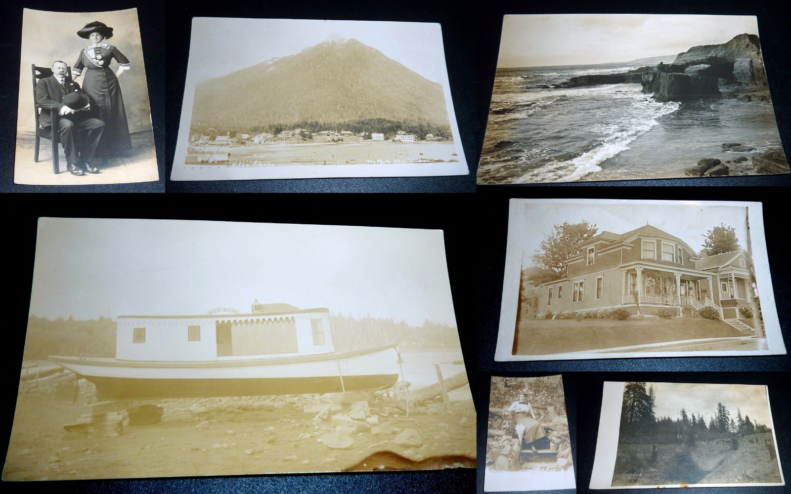 Antique RPPC Real Photo Postcard Lot Alaska Oregon California 1912 1931