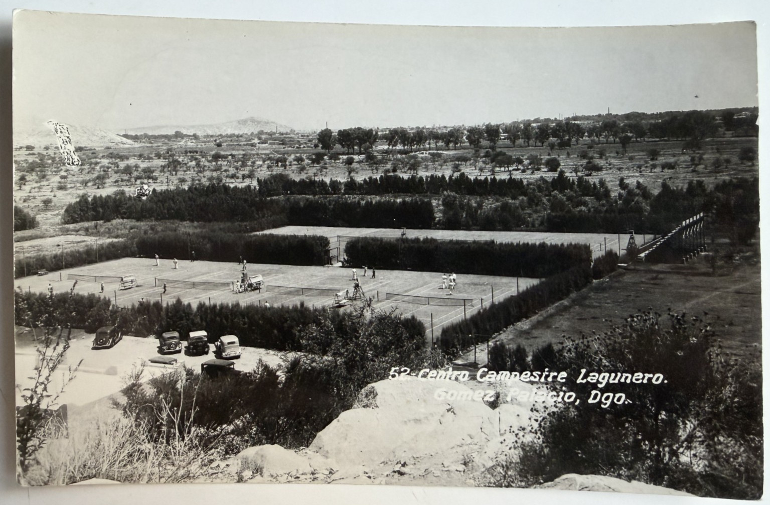c1950s RPPC Gomez Palacio Durango Mexico Centro Campestre Lagunero Tennis PC c1950s RPPC Gomez Palacio Durango Mexico Centro Campestre Lagunero Tennis PC