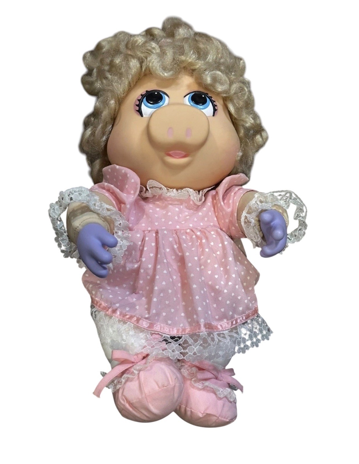 Vintage 1989 Miss Piggy Jim Henson Muppet Babies 16” Huggable Doll Vinyl Head Vintage 1989 Miss Piggy Jim Henson Muppet Babies 16” Huggable Doll Vinyl Head