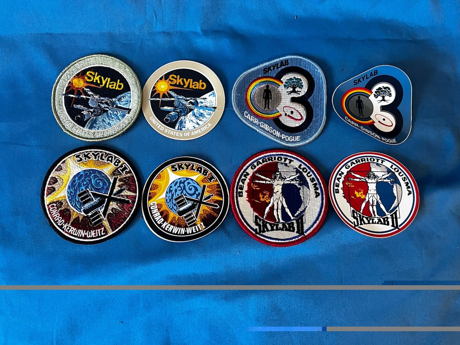 Original 1970s NASA Skylab Mission Patches And Decals Cape Employee