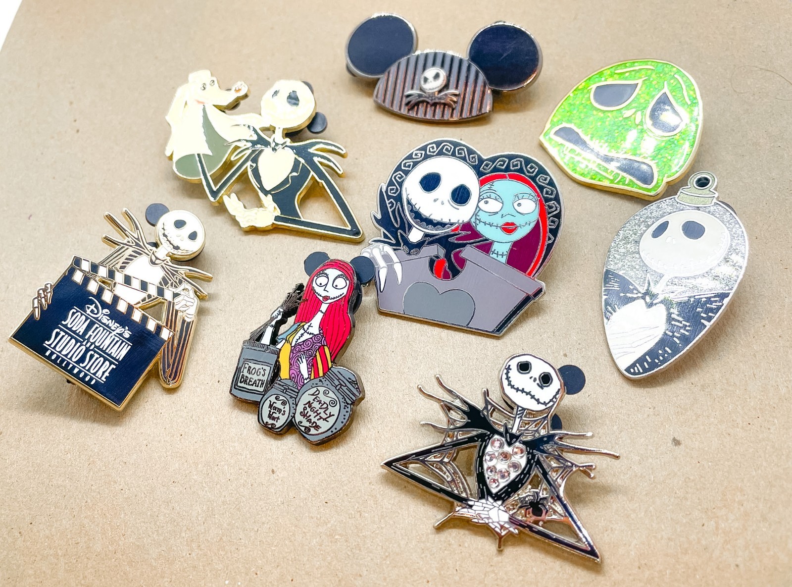Disney Pins Lot Of 7 Soda Fountain Hollywood Studio Store Jack Skellington NBC Disney Pins Lot Of 7 Soda Fountain Hollywood Studio Store Jack Skellington NBC