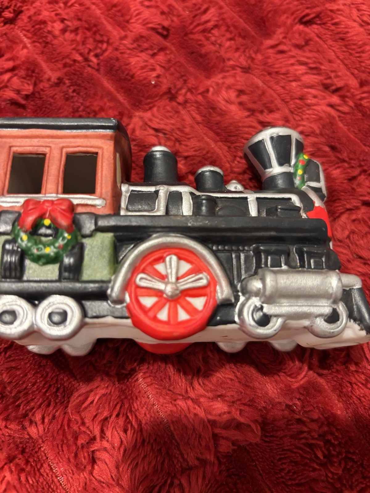 VTG 1995 Dicken Collectible Porcelain Train Locomotive, Passenger Car & Flatbed VTG 1995 Dicken Collectible Porcelain Train Locomotive, Passenger Car & Flatbed