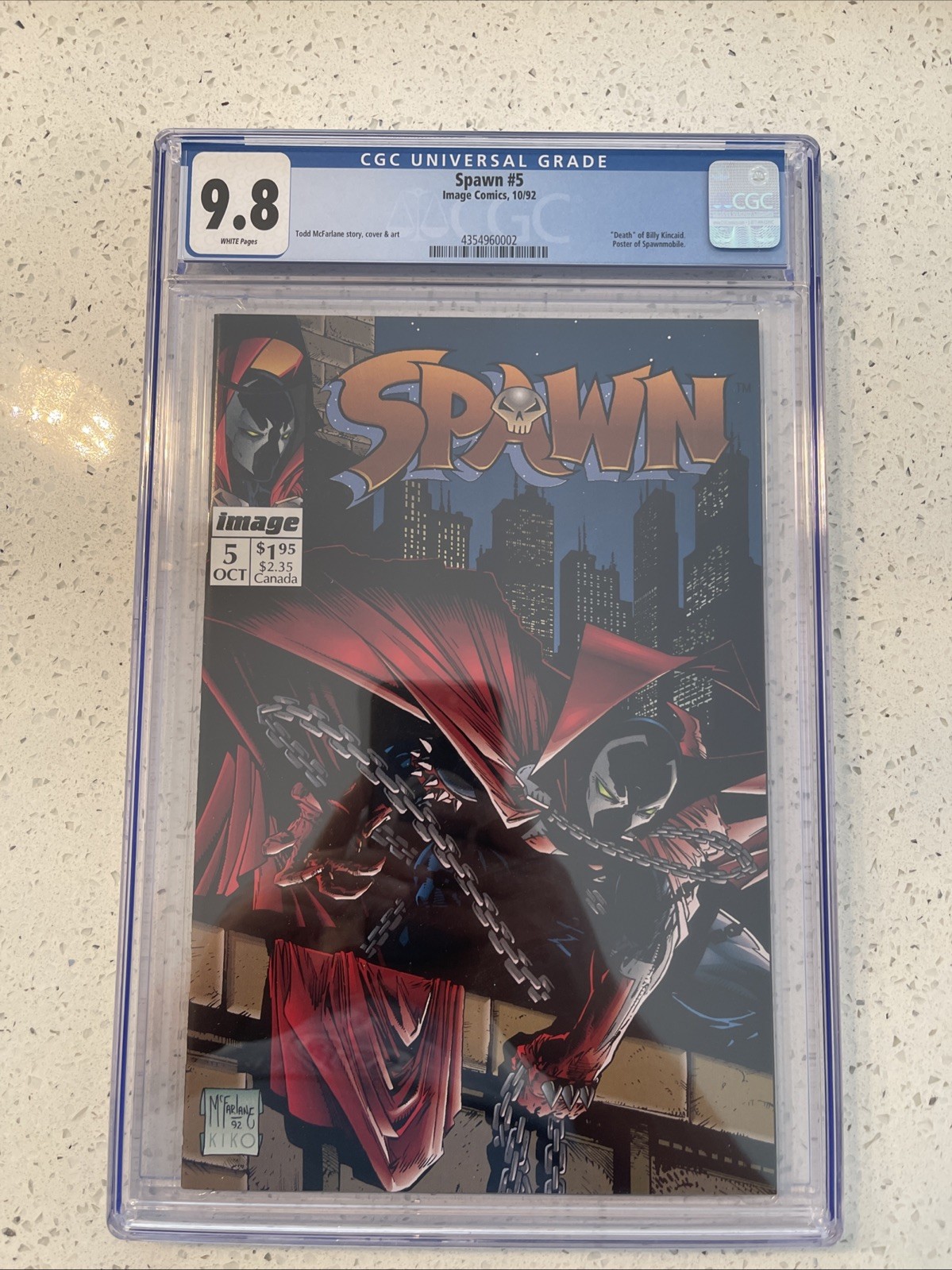 Spawn #5 CGC 9.8 (Image 1992) Todd McFarlane – Death of Billy Kincaid Spawn #5 CGC 9.8 (Image 1992) Todd McFarlane – Death of Billy Kincaid