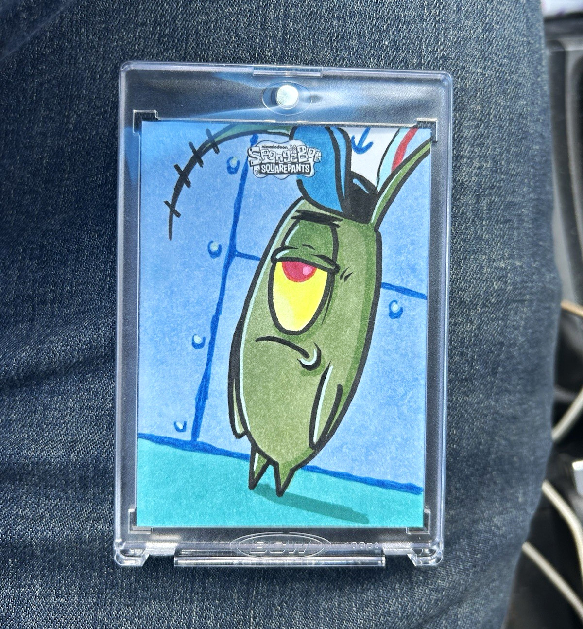 Topps 2025 Chrome SpongeBob 25th Anniversary 1/1 sketch Cesar L. Krusty Krab Topps 2025 Chrome SpongeBob 25th Anniversary 1/1 sketch Cesar L. Krusty Krab