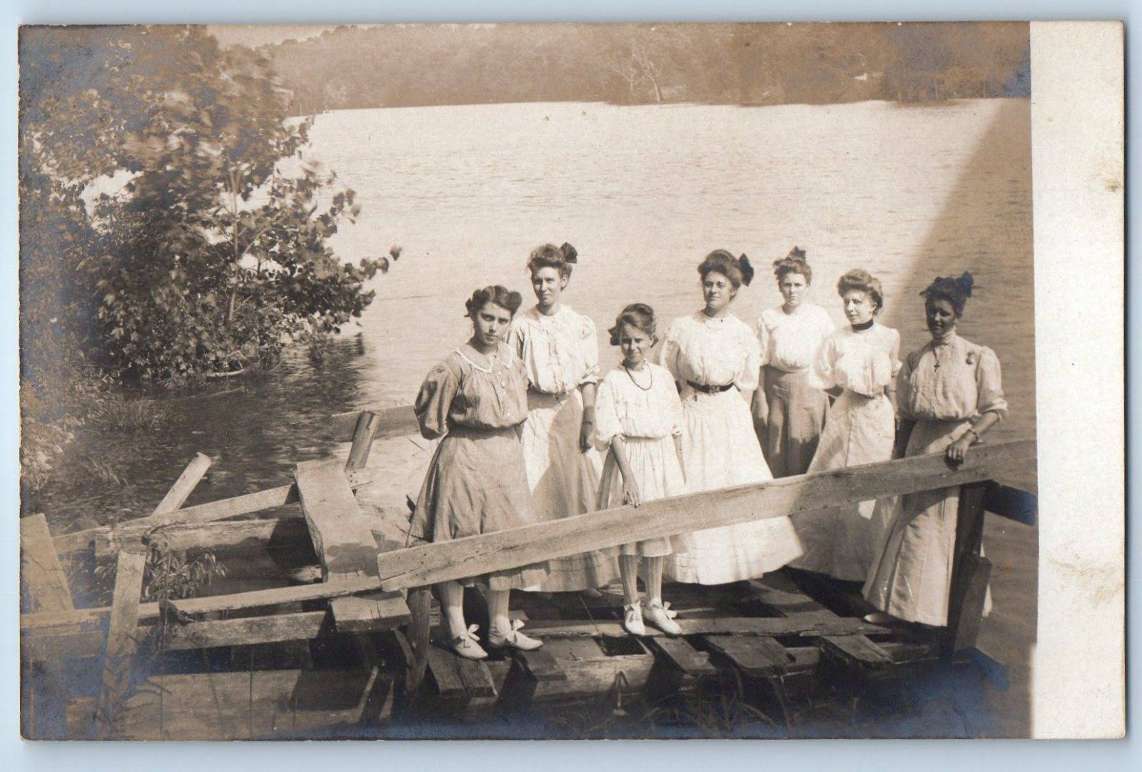 c1910's Group Of Women Lake View Buchanan Michigan MI RPPC Photo Postcard c1910's Group Of Women Lake View Buchanan Michigan MI RPPC Photo Postcard
